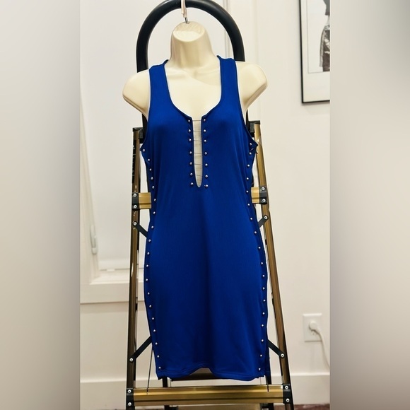 AKIRA NO THANKS MINI DRESS WITH DETAIL MED NWT - Picture 1 of 8